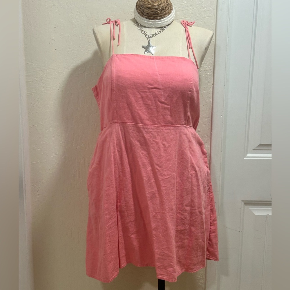 Old Navy Pink Tie-Strap Mini Dress Sz XXL